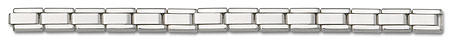 Silver Italian Charm Bracelet 4mm Slim Stainless Steel Modular Links