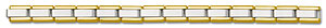 Gold Trim Italian Charm Bracelet 4mm Slim Stainless Steel Modular Link