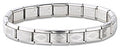 Gioielli Italy 9mm Diamond Etched Italian Charm Bracelet