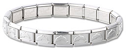 Gioielli Italy 9mm Dolphin Italian Charm Bracelet Stainless Steel