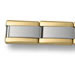 Gold Trim Italian Charm Bracelet 6mm Stainless Steel Modular Links