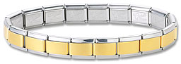 Italian Charm Bracelet Gold Center 9mm Stainless Steel