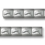Gioielli Italy 9mm Dolphin Italian Charm Bracelet Stainless Steel